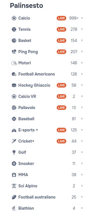 Tipi di giochi di scommesse SG Casinò su smartphone